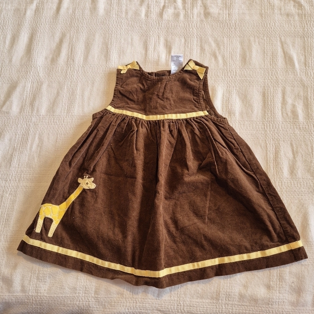 Gymboree girls size 12-18 months Baby Giraffe line jumper corduroy VGUC
